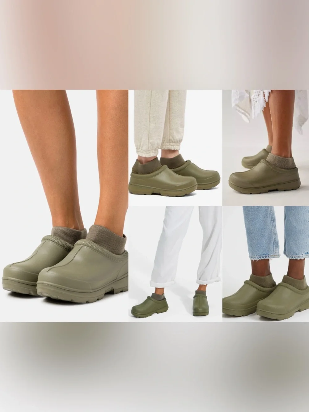UGG Tasman X Low Rubber Boots Removable Wool Waterproof Casual Chunky Shoes